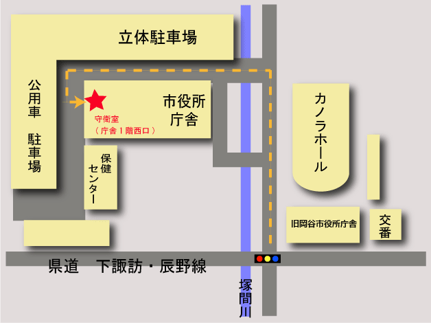 庁舎入口案内図