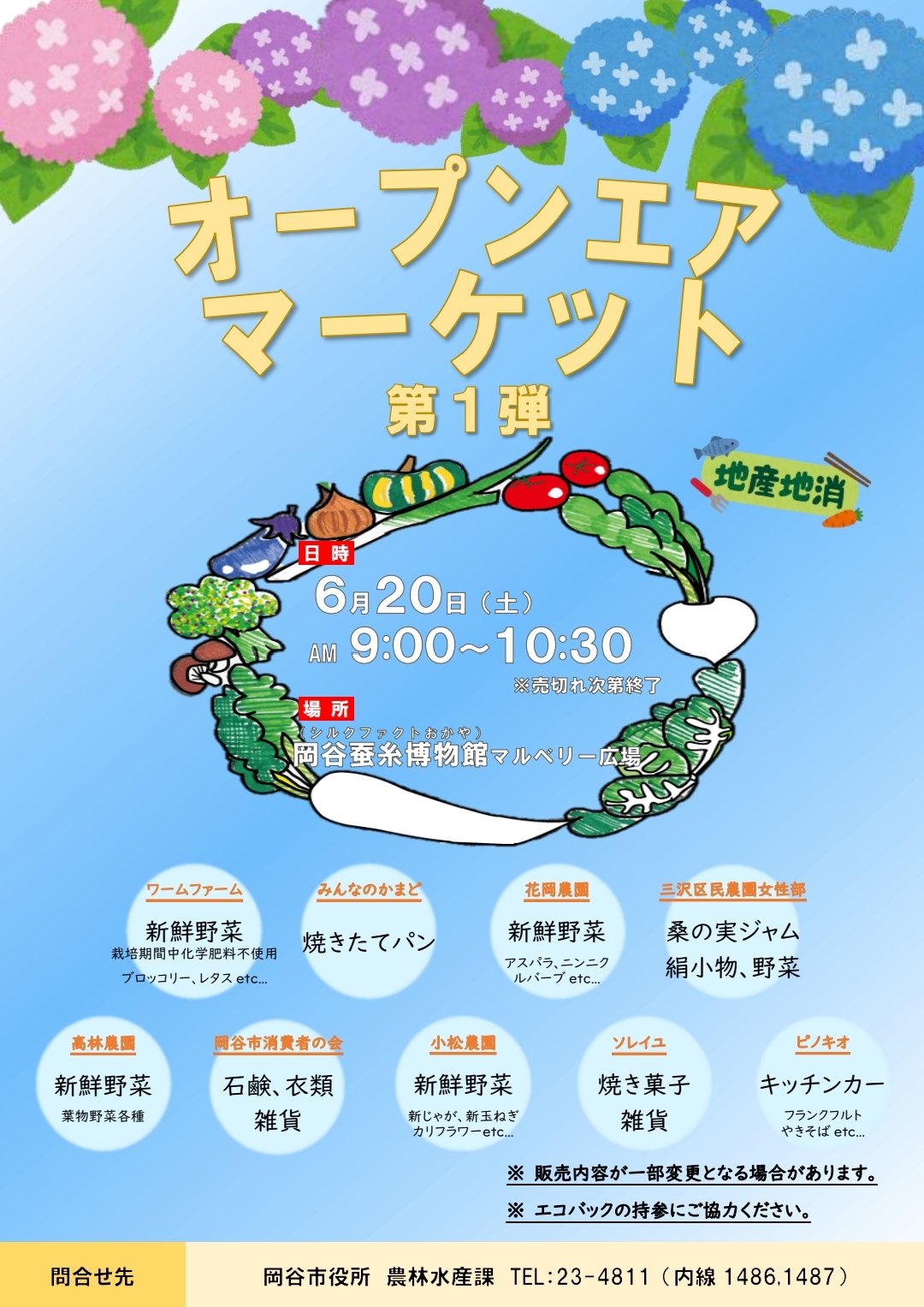 岡谷蚕糸博物館「オープンエアマーケット第1弾」