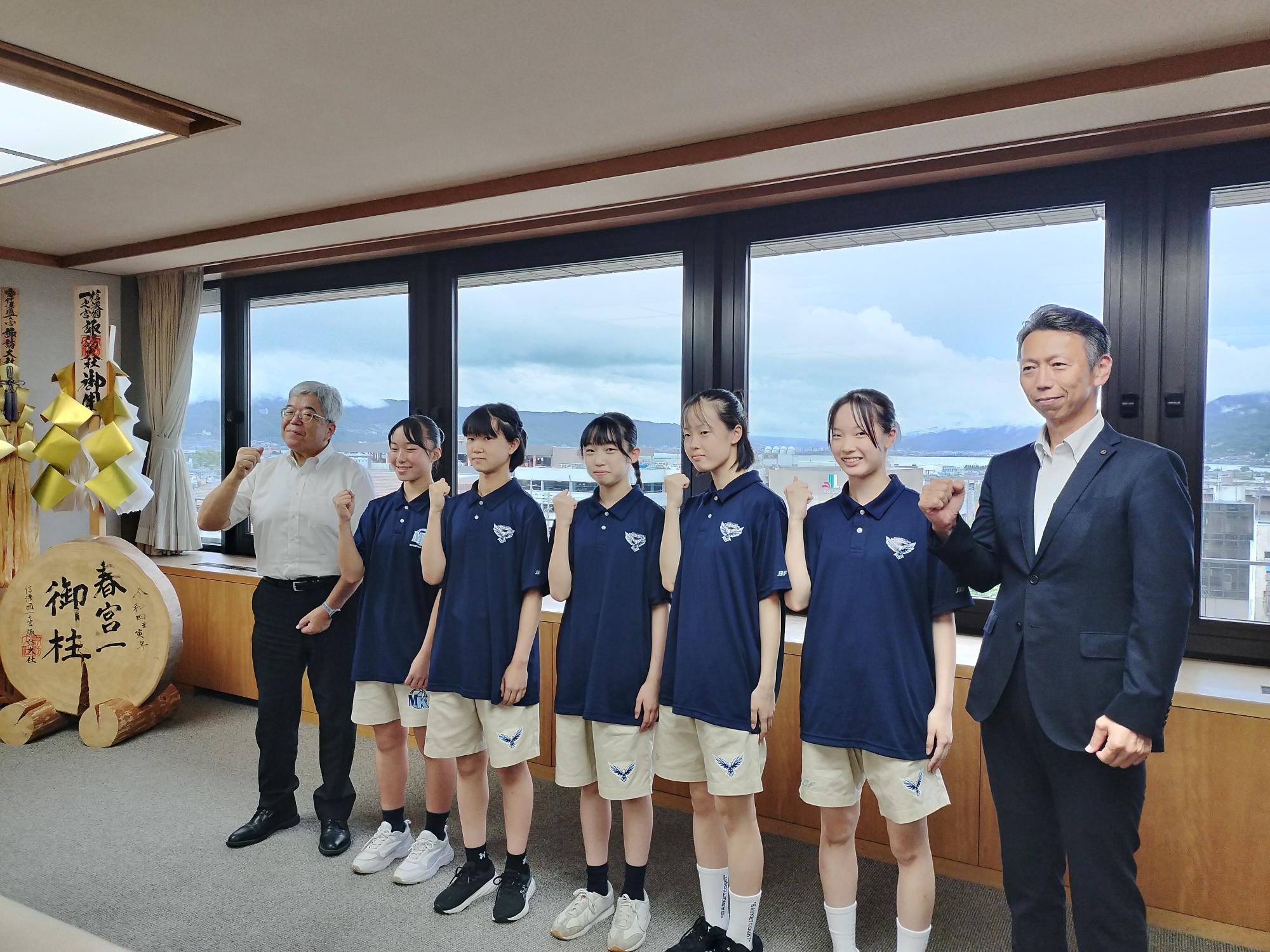 松本国際中バスケ北信越出場