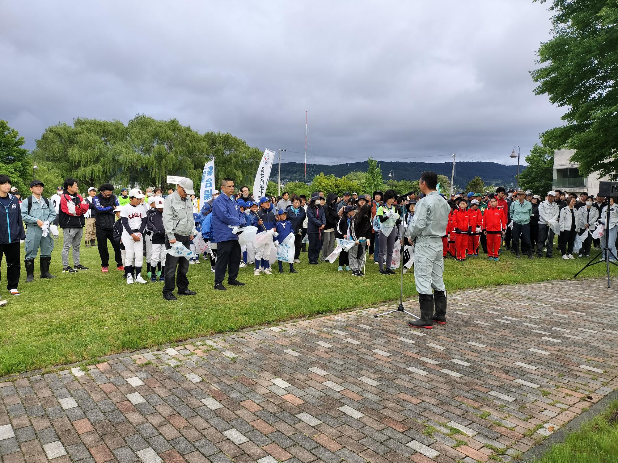 諏訪湖及び河川一斉清掃