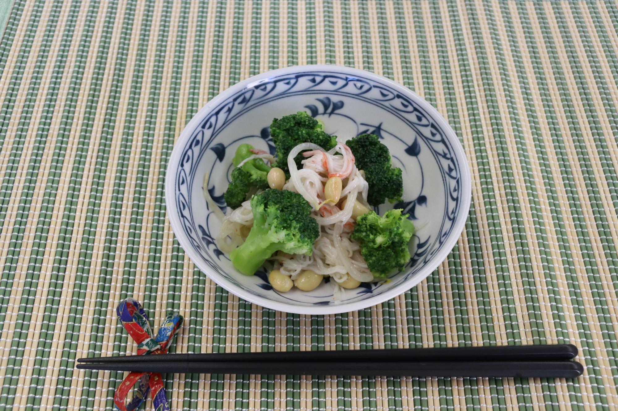 ブロッコリーと大豆の炒め物