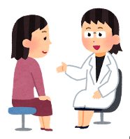 健診を受ける人のイラスト