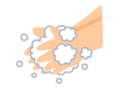 手を洗っているイラスト