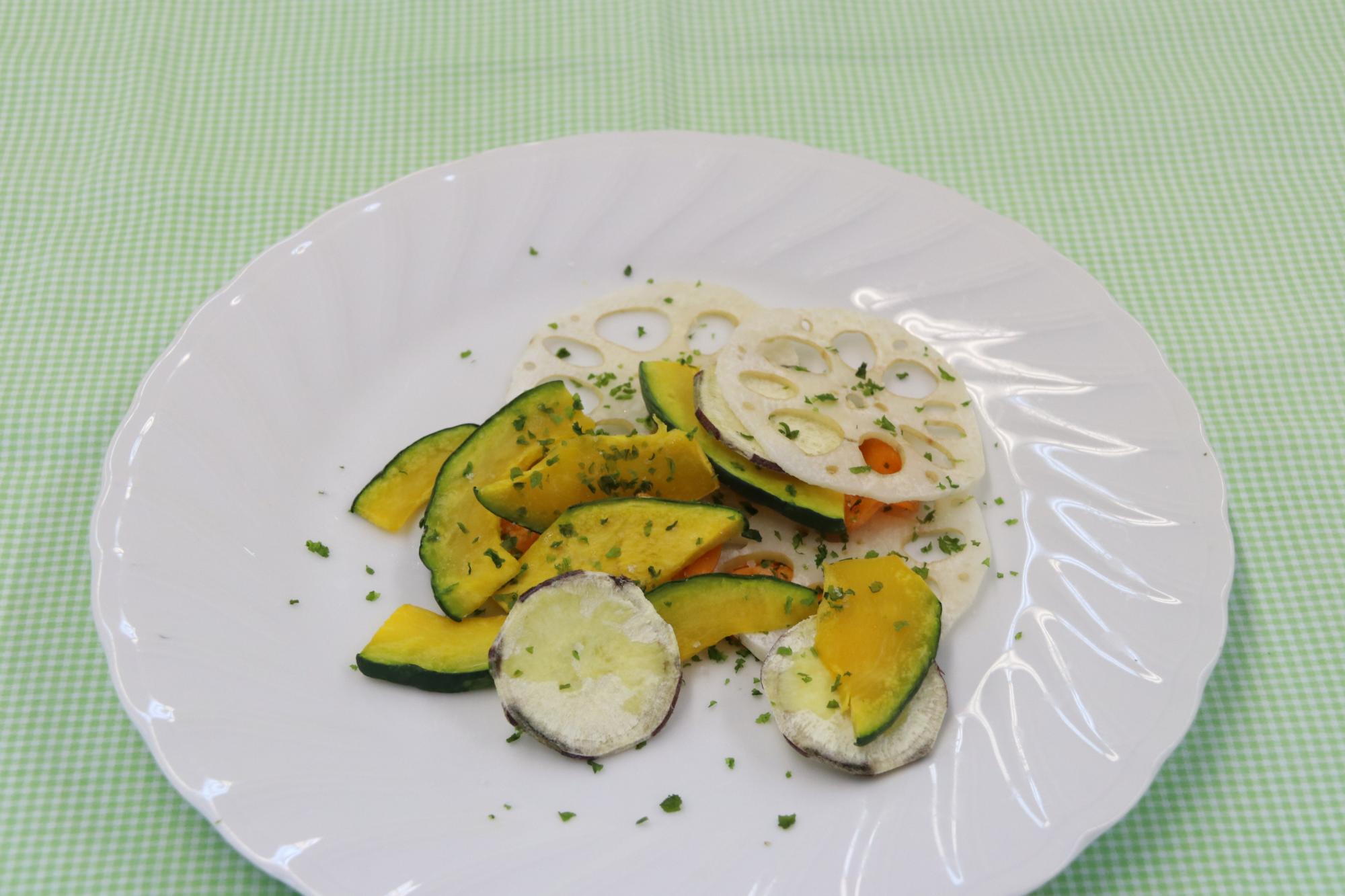 野菜チップスの出来上がり写真