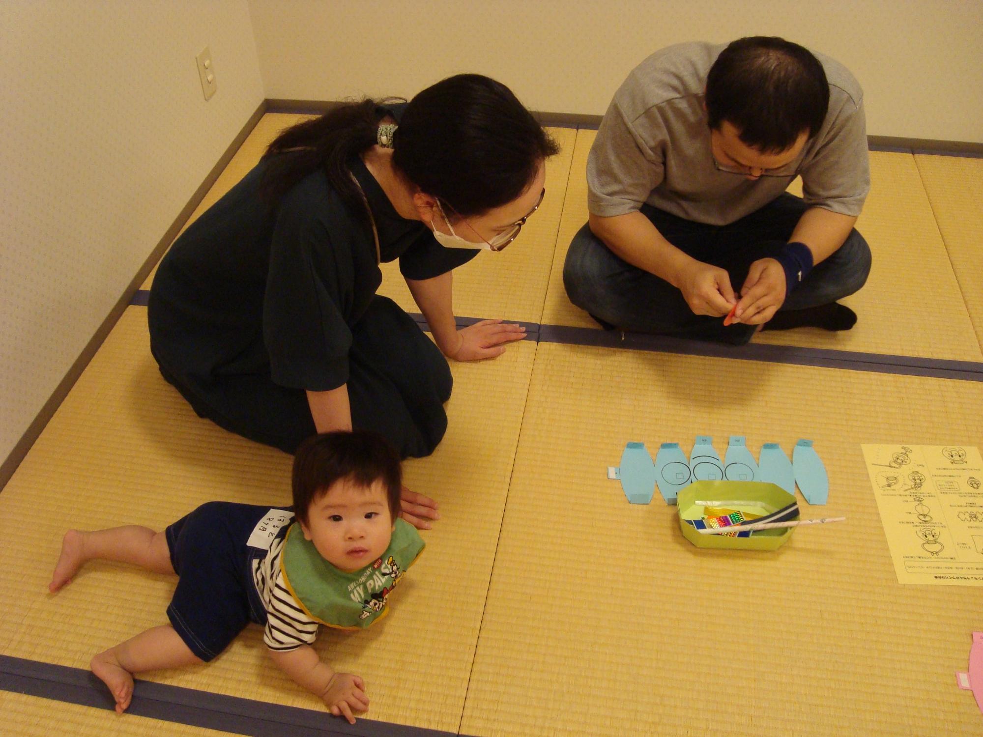 あんぱんまんちょうちん作りぱぱも参加