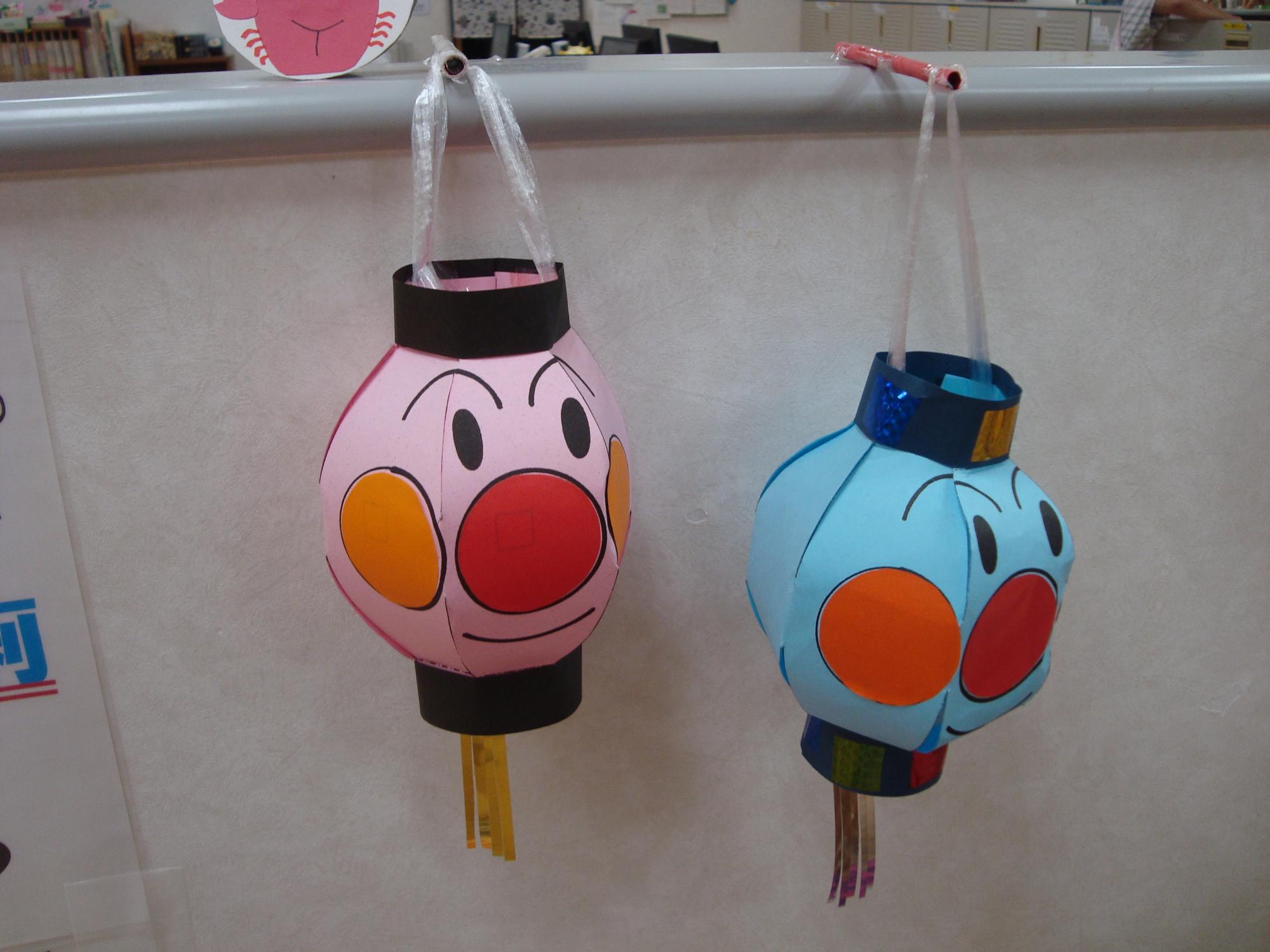 アンパンマンちょうちん受付にて