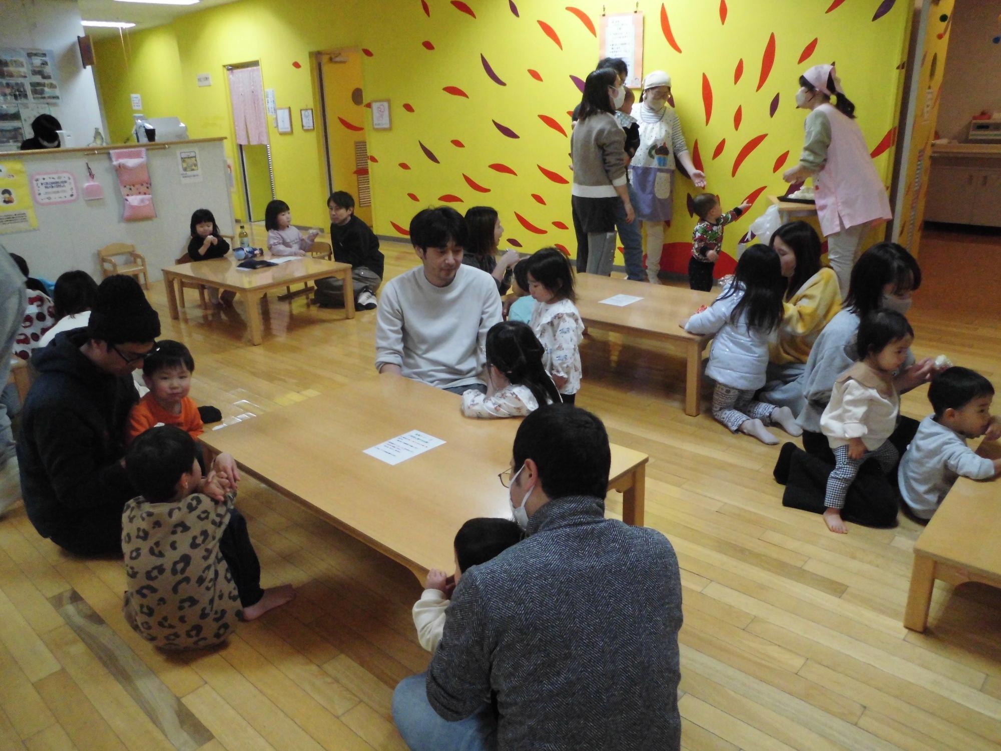 食べるの大好きイベント来てくれた家族