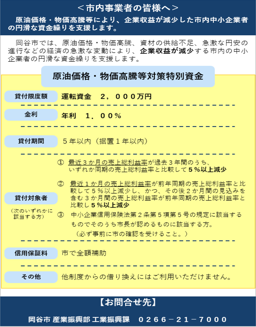 原油価格・物価高騰等対策特別資金