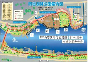 岡谷湖畔公園案内図