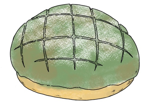抹茶メロンパン