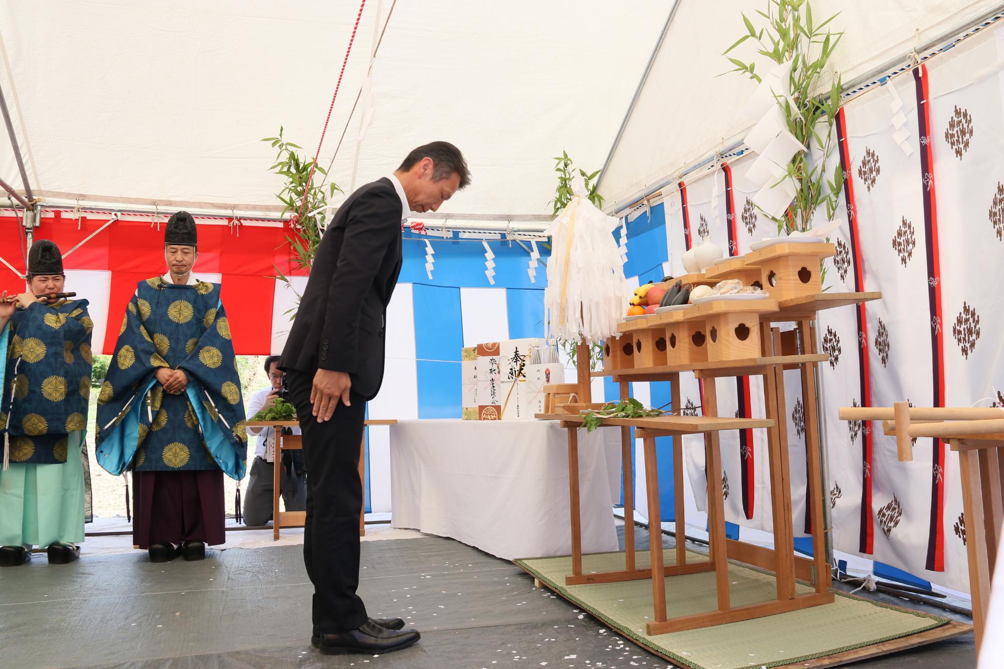 川岸学園第3期工事安全祈願祭