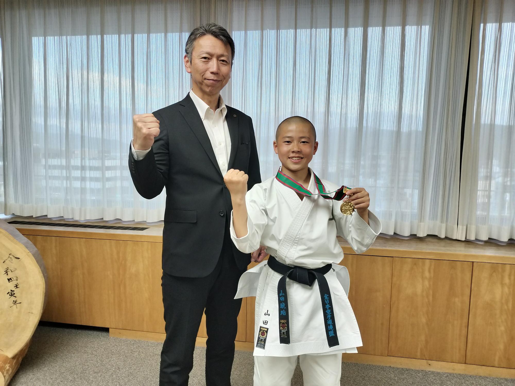 JOC第20回全国中学生空手道選抜大会出場表敬訪問