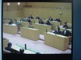 岡谷市議会の一般質問 議場の映像の画像